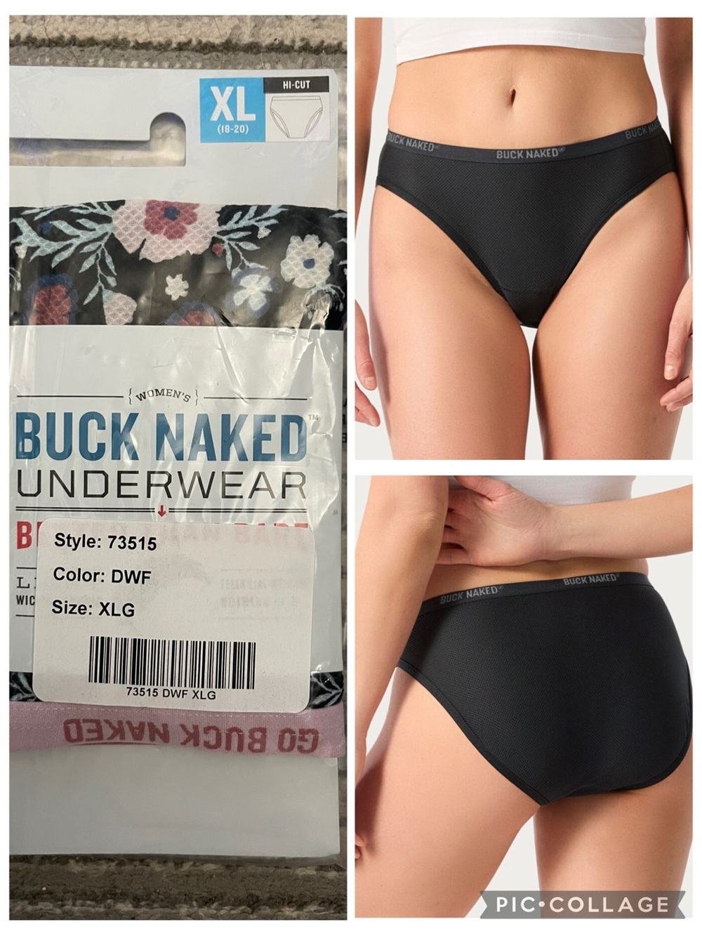 Duluth Trading Floral Buck Naked Hi-Cut Panty